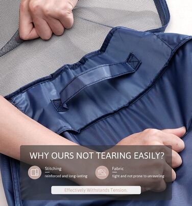 Органайзер для валізи Meowoo, набір 8 шт., Packing Cubes для подорожей та бізнесу, система зберігання багажу (Морська синя)