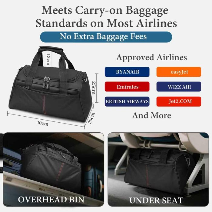 Органайзер для валізи 12 шт. - комплект водонепроникних пакувальних кубиків, органайзер для подорожей, сімейних поїздок, зберігання вдома (Чорний 1x косметичка + 1x 20л спортивна сумка)