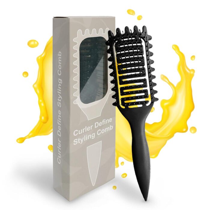 Щітка для кучерявого волосся: формування та визначення кучерів. Чорний колір