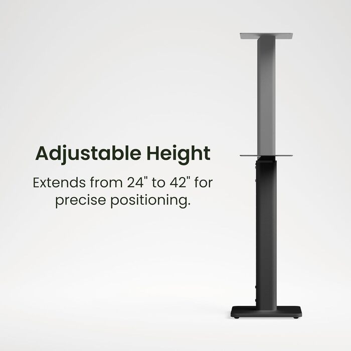 Підлогові стійки для акустики Kanto SPH - регульована висота, управління кабелями, пара, чорний