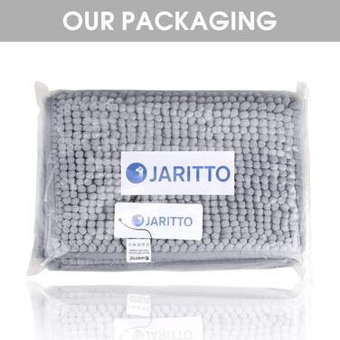 Килимок для ванної кімнати Jaritto з мікрофібри, 40x60 см (Сірий) - антиковзаючі, швидковисихаючі, для душу та туалету