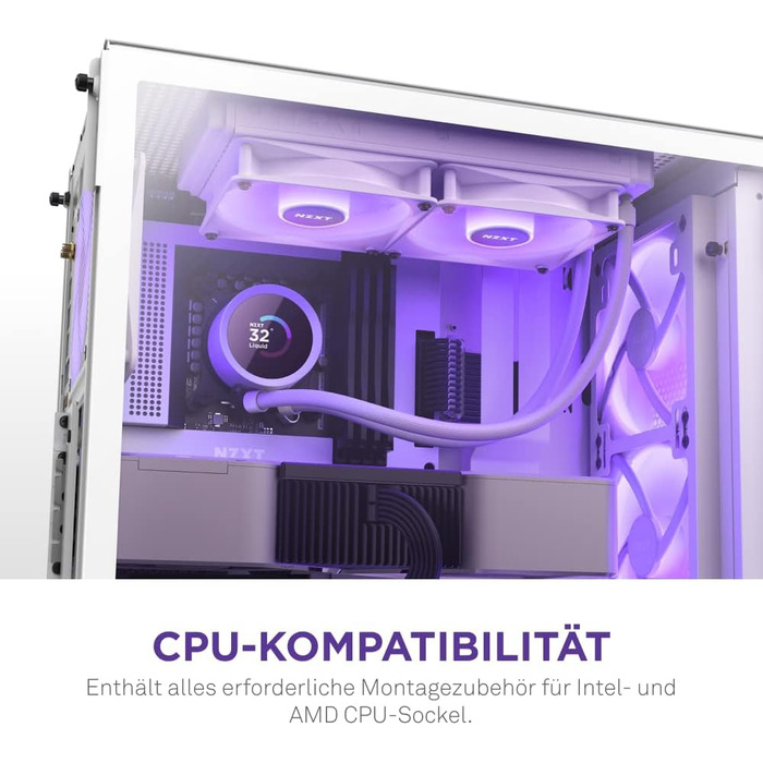 NZXT Kraken RGB 240 - Рідинна система охолодження CPU з LCD-дисплеєм, білий, 2023