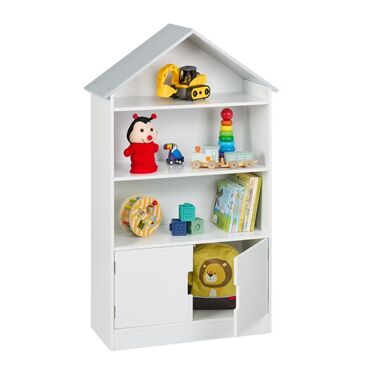 Relaxdays Children's Shelf, House Shape