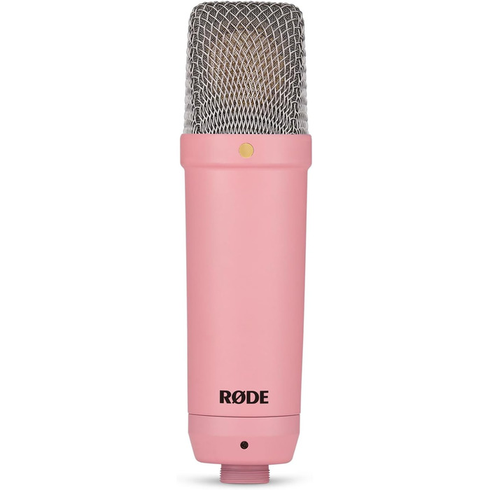 Мікрофон Rode NT1 Signature Black Studio (конденсаторний) + стійка для мікрофона keepdrum (рожева)