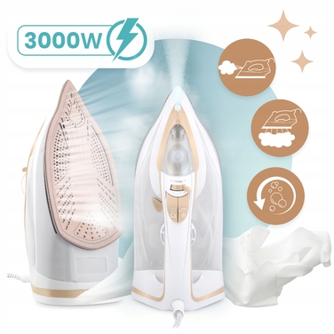 Парова праска BERDSEN BD-330, 3000 Вт, керамічне покриття, з функцією вертикального прасування, потужна