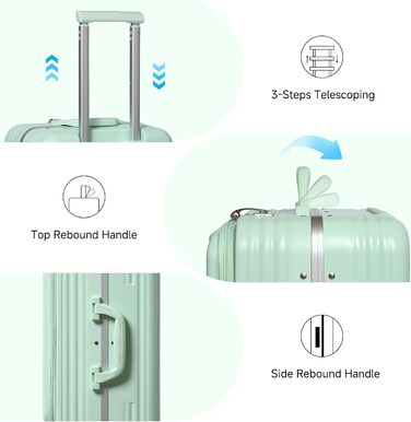 Набір валіз Sea Choice Hartschalen 2 шт. (Trolley, 55/78 см) з TSA замком та тримачем для напоїв, зелений