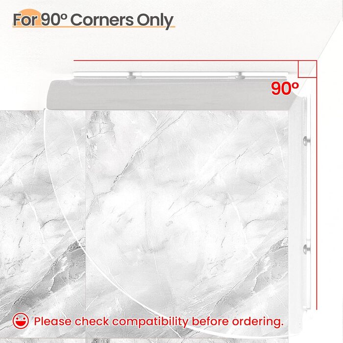 Настінні полиці Upsimples 4 шт. Білі, без свердління, 38 x 10 см, 2 способи кріплення, для ванної, спальні та кухні