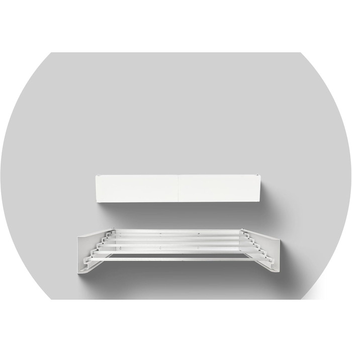 Сушарка для білизни FoxyDry HIDE настінна розкладна - для дому/вулиці, складна - 71x35x13 см (28', Білий (Лімітована серія))