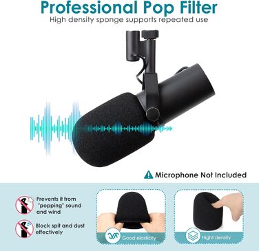 Тримач для мікрофона SM7B YOUSHARES 04 з поп-фільтром - Шарнірний мікрофонний стійка для студійного мікрофона Shure SM7B XLR