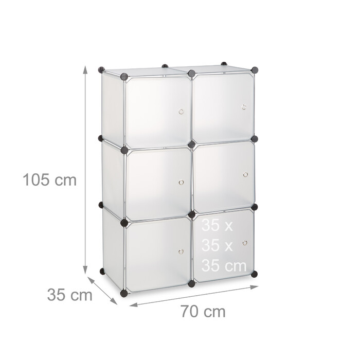 Relaxdays 6-Door Storage System