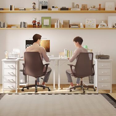 Комп'ютерний стіл кутовий Coleshome 100x70 см з 4 шухлядами, білий. Для офісу, робочого кабінету, спальні