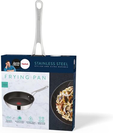 Сковорода Tefal Jamie Oliver Cook's Classics 28 см, індукційна, антипригарна, з термоіндикатором, нержавіюча сталь
