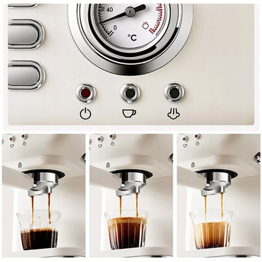 Рістковий кавомашина Bedee, 1050 Вт, біла