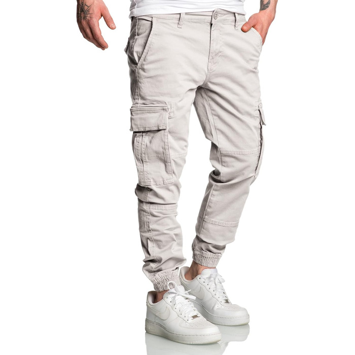 Чоловічі штани карго чинос джинси Herren Jogger R7020 світло-сірі (33W)