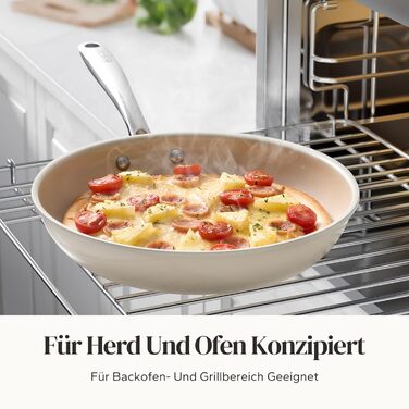 Redchef Ceramic Nonstick Induction Pan Set - 6 Piece Cookware Set with Lids (20/24/28cm) - PFOA, PTFE, PFAS Free