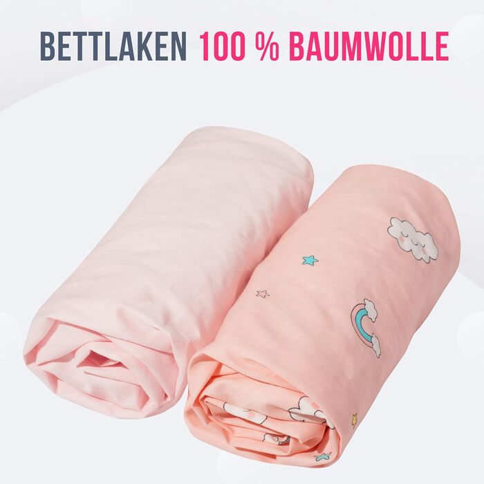 Простирадла для ліжечка Chicco Next2Me, 2 шт, 100% бавовна + водонепроникний наматрацник, Oeko-TEX, сумісні з Kinderkraft UNO, 83x50 см, GOYSILA