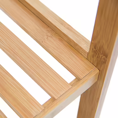 Relaxdays Bamboo Bathroom Shelf with 3 Shelves