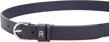 Ремінь жіночий Tommy Hilfiger Essential Effortless 2,5 см шкіряний синій (Space Blue) 80 см