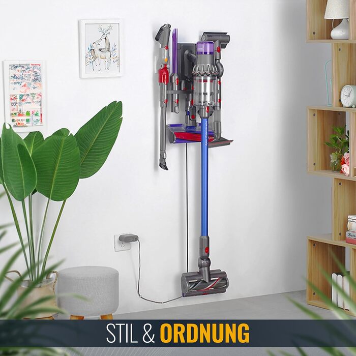 Аксесуари та запчастини для пилососа RICOO SH0602, сумісні з Dyson V7/V8/V10/V11/V12/V15, сірі, високоякісний пластик, 232x42x85 мм