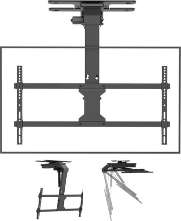 Xantron DEHA-600E Electric Tilt, Swivel & Fold-Down TV Ceiling Mount - 32-75 Inch - Voice Control Remote Included