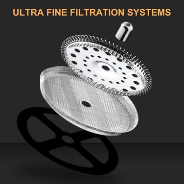 Френч-прес ParaCity з нержавіючої сталі та термостійкого скла, 1000 мл - для холодної заварки та як подарунок