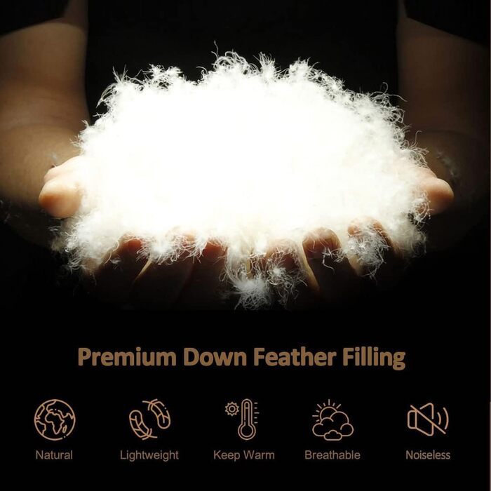 DWR Year-Round Down Comforter 220x240cm Bed Comforter made of Goose Down and Feathers, Extra Soft Organic Cotton Quilted, Medium Transition Comforter, Oeko-TEX and Downpass Certified, Down Comforter, White 220 x 240 cm White / Year-Round Comforter