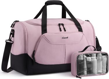 Спортивна сумка LOVEVOOK для жінок 30L з відділенням для взуття та мокрих речей, невелика сумка для залу, плавання, сауни, ручної поклажі для спорту, фітнесу, тренувань, подорожей, водонепроникна дорожня сумка-мішок (B-рожевий, 45x24x28cm(30L))