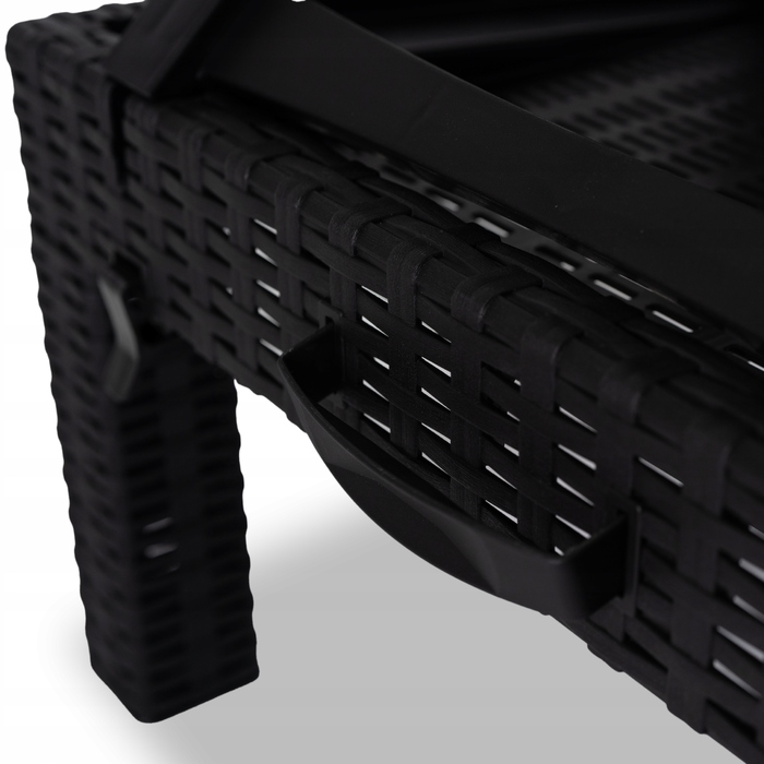 Шезлонг із техноротанга сірого кольору Mebel Elite
