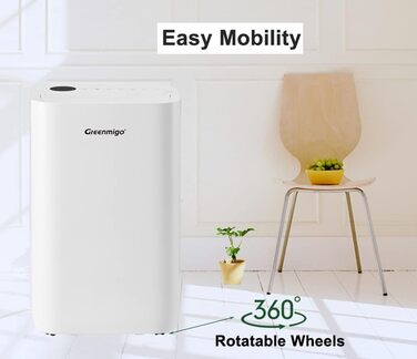 Зволожувач повітря Greenmigo 13л/24г - електричний, для дому, 50м², тихий, з функцією очищення повітря, проти вологи та плісняви