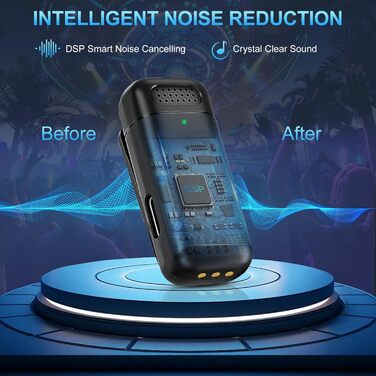 Камерний мікрофон бездротовий для iPhone/Android/Laptop, Mini мікрофон, професійний Dual USB-C, для відеозапису, стрімінгу, Vlog, YouTube, TikTok
