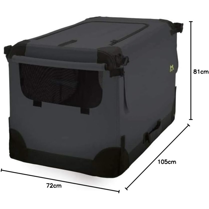 Кінь для собак Maelson Soft Kennel - сірий, 62 x 41 x 41 см (розмір L: 105 x 72 x 81 см)