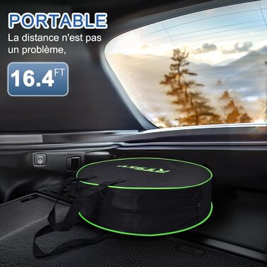 Кабель для зарядки електромобіля Type 2 (22kW, 32A, 5M) з варіатором напруги 3-фазний, з сумкою, для Tesla, e-Golf, ID.3, i3 (TÜV/CE/IP65)