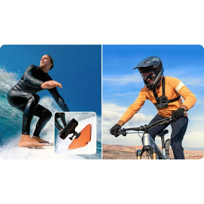 Кріплення Insta360 4 для вертикальної та горизонтальної зйомки