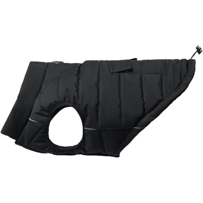 Spark Paws Warmshield™ Dog Jacket Winter Coat, Warm Fleece, Water-Resistant, Windproof, Reflective Vest, Suitable for Medium and Large Dogs, Cold Protection Snow Jacket Parka - Black - M