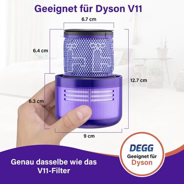 Фільтр HEPA для пилососа Dyson V11 та V15 від DEGG, комплект 2 шт.