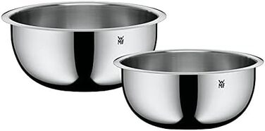 WMF Function Bowls Mixing Bowl Set, 2-piece, Ø 22 and 24 cm, Cromargan Stainless Steel, multifunctional as mixing bowl, salad bowl, serving bowl, stackable