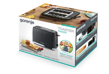 Тостер Gorenje T850DPB, чорний, 850 Вт