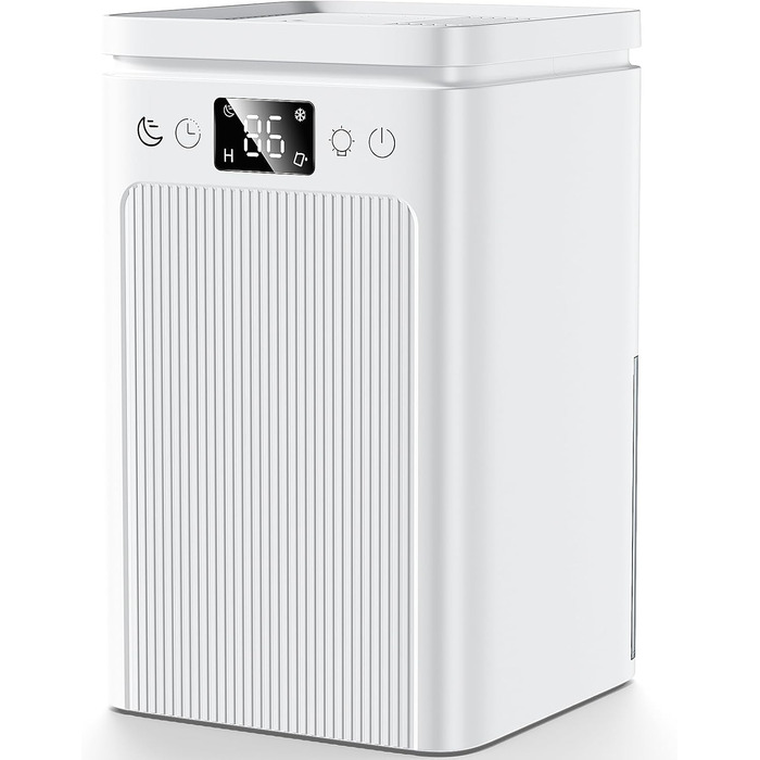 Електричний осушувач повітря 2.2L, портативний, тихий (35dB), з таймером, для спальні/квартири, білий