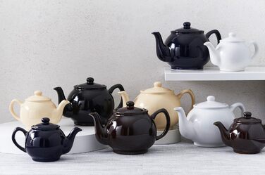 Чайник Price & Kensington на 6 чашок, матовий синій, з високоякісної кераміки, вінтажний стиль, для заварювання чаю, підходить для мікрохвильовки та посудомийки