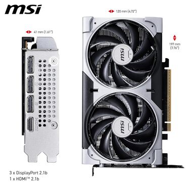 Відеокарта MSI GeForce RTX 5060 VENTUS 2X OC 8GB GDDR7, PCIe 5.0