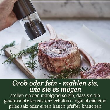 Електричні млини для солі та перцю Cuisinart | Набір | Без батарейок | Регулювання помелу | Сріблястий колір