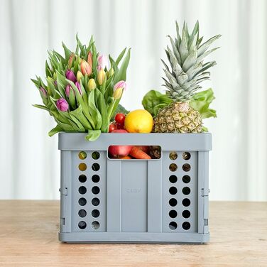 Clax® Folding Box | Folding Case | 45 Liters | grey