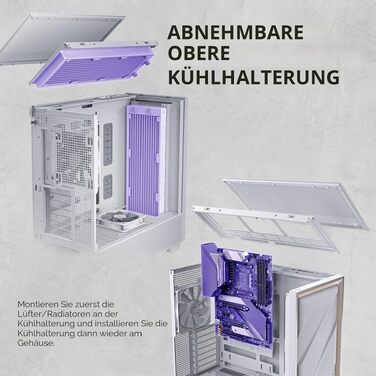 Корпус для ПК Antec Flux Midi Tower, чорний/білий, Gaming Case