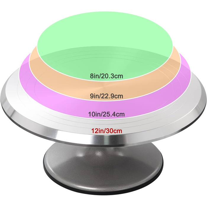 Поворотний підставка для тортів, Uten - поворотний стенд для випічки, торти, декор, алюміній