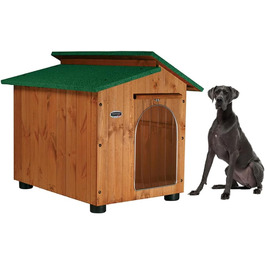 Будка для собак з масивного дерева, модель Alpi A – для Чихуахуа/кота, 45x60xH48 см (підійде також для Німецької доги 102x122xH108)