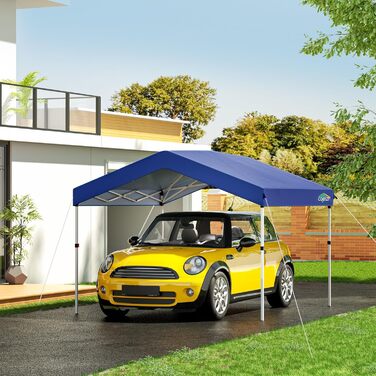 COBIZI Gazebo, Folding Gazebo, Waterproof and Stable, 275 cm Party Tent UV Protection 50+ Folding Gazebo with Waved Pattern for Camping, Beach, Family Gatherings (White) (Dark Blue, 3x3m with 1 Side Walls)