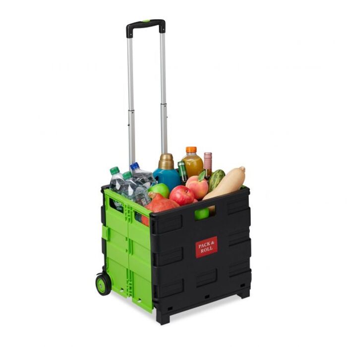 Relaxdays Folding Shopping Trolley