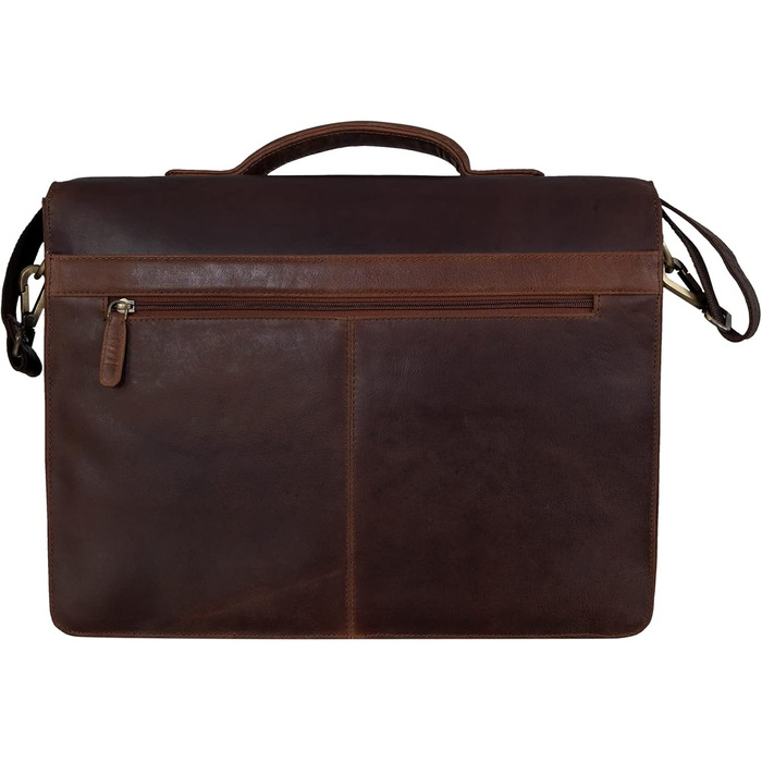 Сумка для ноутбука Leabags Leder Aktentasche чоловіча шкіряна до 15