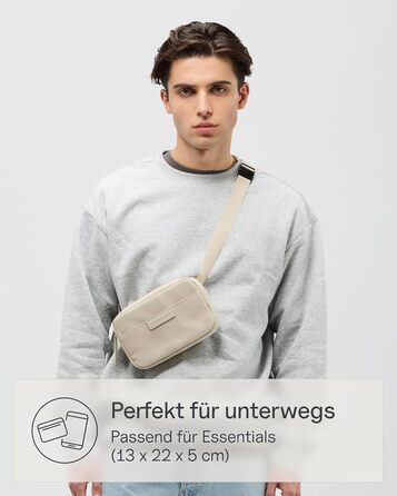 Kapten & Son Bauchtasche Bergen: сумка на пояс, кросбоді для жінок та чоловіків, 0.8 л, м'ятний колір, ідеальна для подорожей та міста