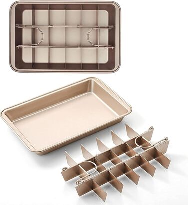 Форма для випікання брауні SVNR BLN001 з антипригарним покриттям, з роздільниками для 18 порцій